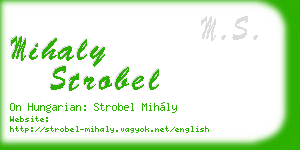 mihaly strobel business card
